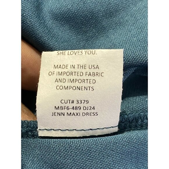 Show Me Your MuMu Deep Jade Chiffon Jenn Maxi Bridesmaid Dress SZ L - Picture 9 of 9